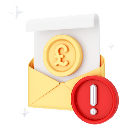 Alerta de correo libra  3D Icon