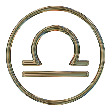 Ícone 3D do Zodíaco Libra  3D Icon