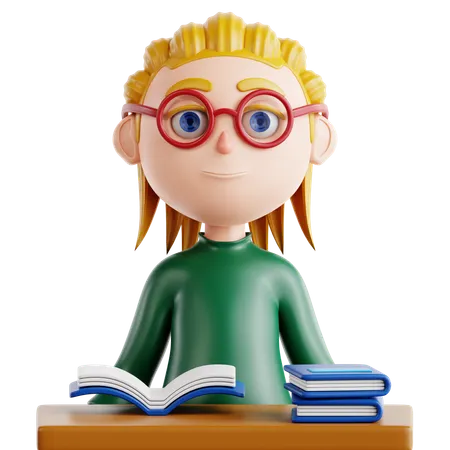 Librarian  3D Icon