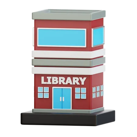 3 D Library Illustration 3D Icon
