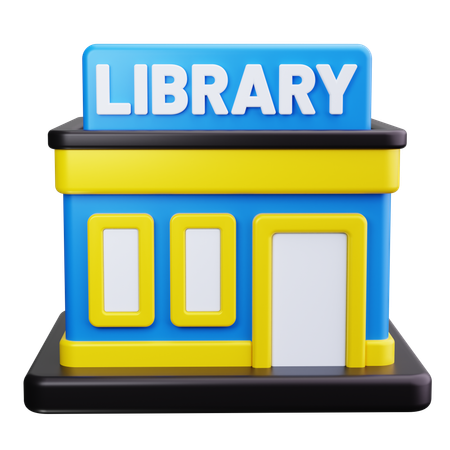 図書館  3D Icon