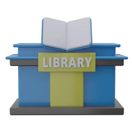 Library  3D Icon