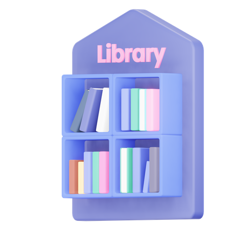 Library  3D Illustration