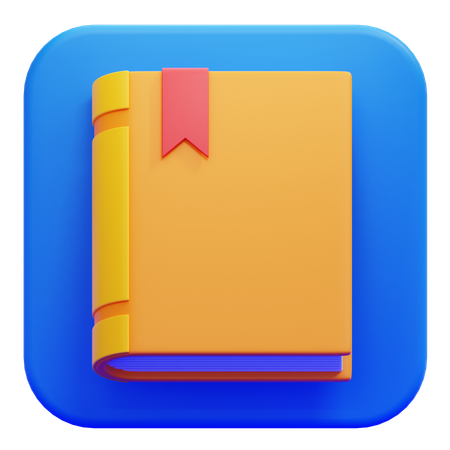 도서관 앱 아이콘  3D Icon