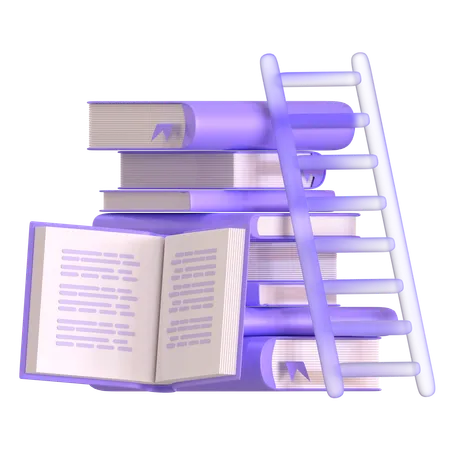 Library Books  3D Icon