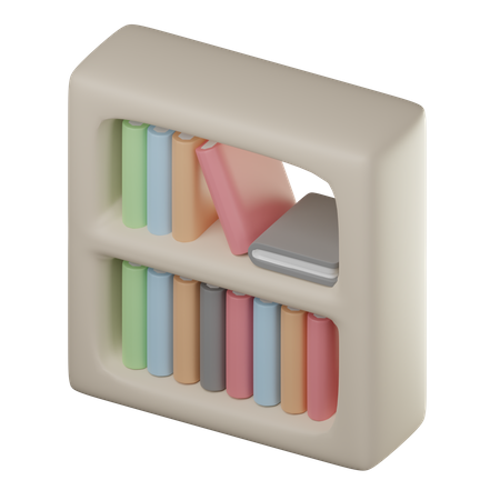 Library Books 3D Icon
