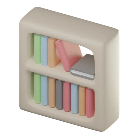 Library Books  3D Icon