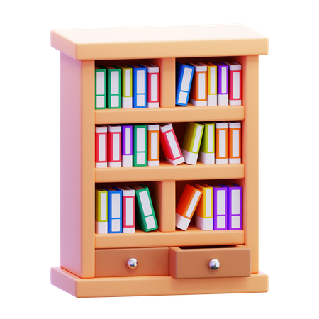 Library Bookshelf  3D Icon