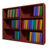 3d library-book