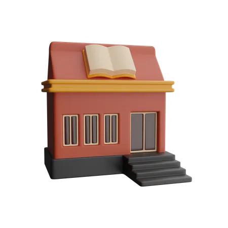 Library building  3D Icon