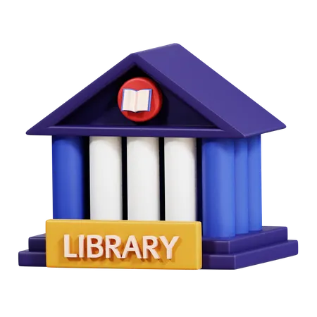 Library Building  3D Icon