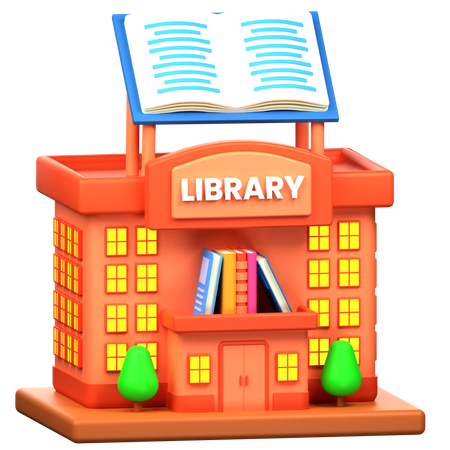 Library Building  3D Icon