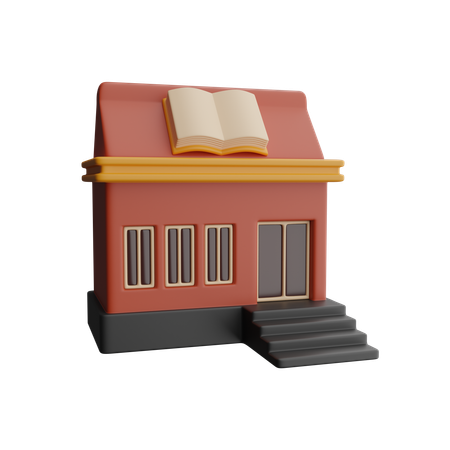 Library building  3D Icon