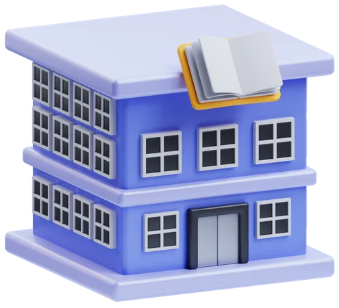 Library Building  3D Icon