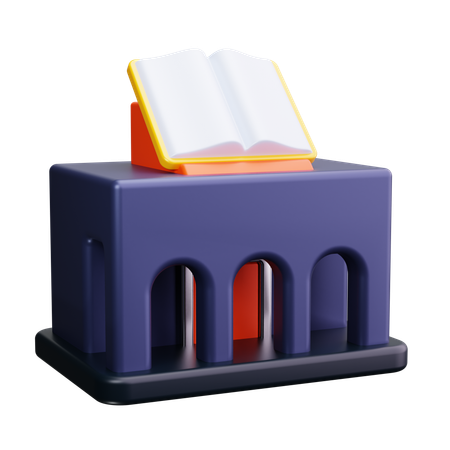 Library Building  3D Icon