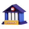 library building 3d logos
