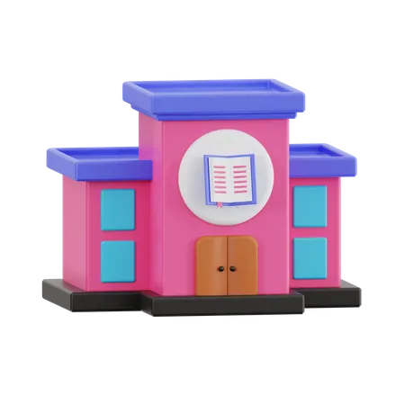 Library Building  3D Icon