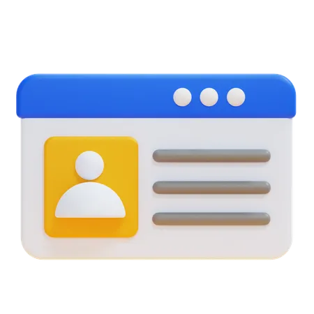 LIBRARY CARD  3D Icon