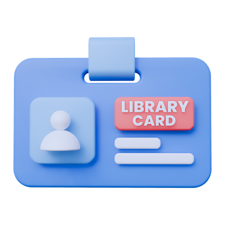 Library Card  3D Icon