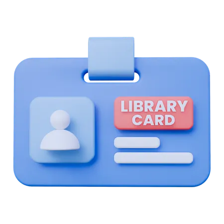 Library Card  3D Icon