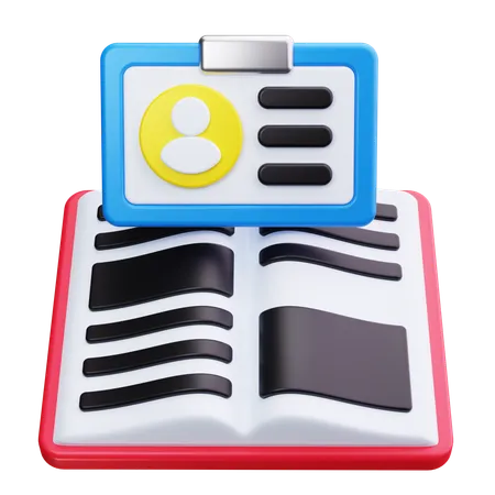 Library Card  3D Icon