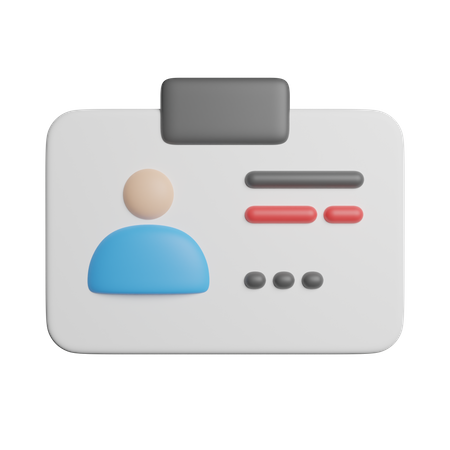 Library Card  3D Icon