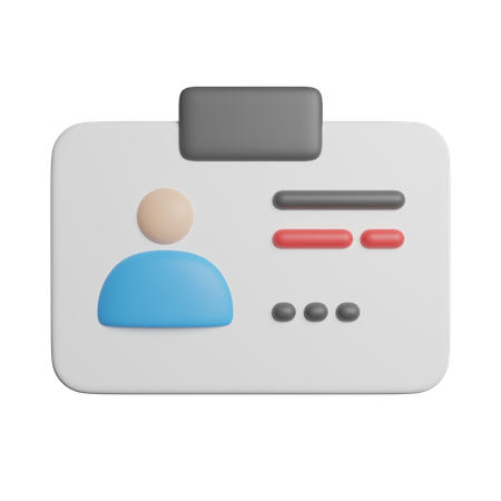 Library Card  3D Icon