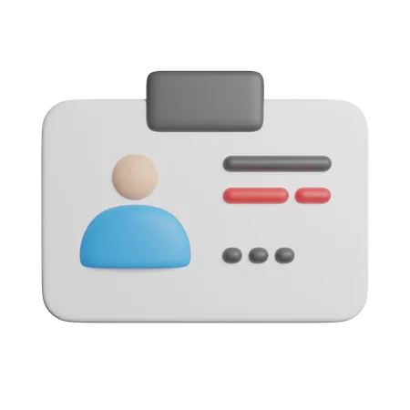 Library Card ID 3D Icon