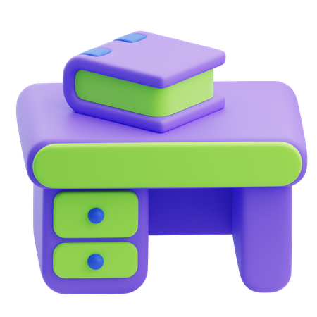 Library Desk  3D Icon