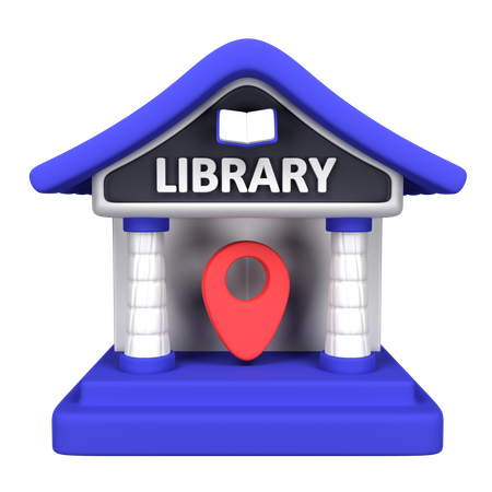 Library Location  3D Icon