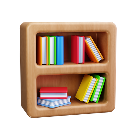 図書館の棚  3D Icon