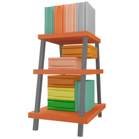 Librero y libro  3D Icon