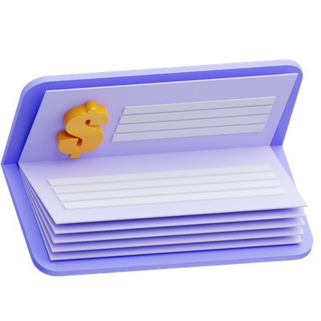 Libreta de depósitos  3D Icon