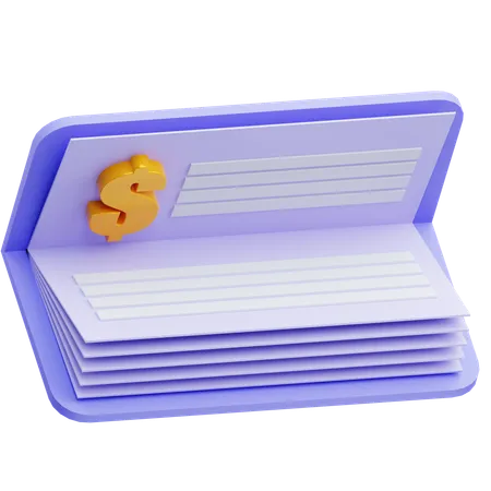 Libreta de depósitos  3D Icon