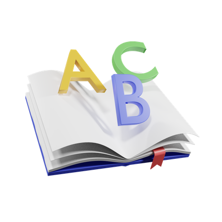 Libro abc  3D Illustration