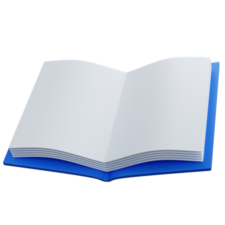 Libro abierto vacío  3D Icon