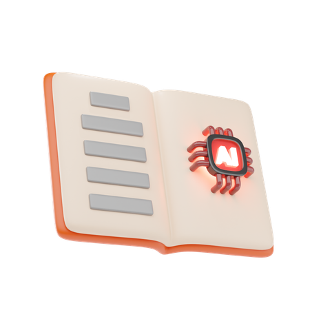 Ai libro  3D Icon