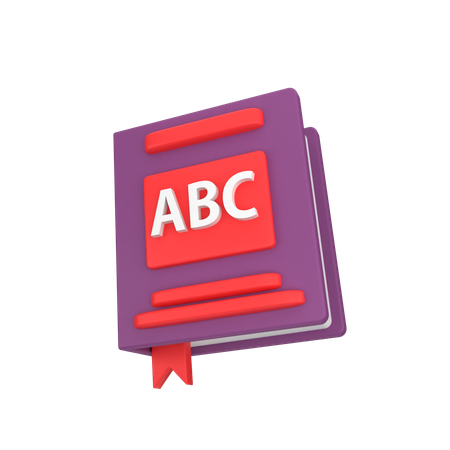 Alfabeto del libro  3D Icon