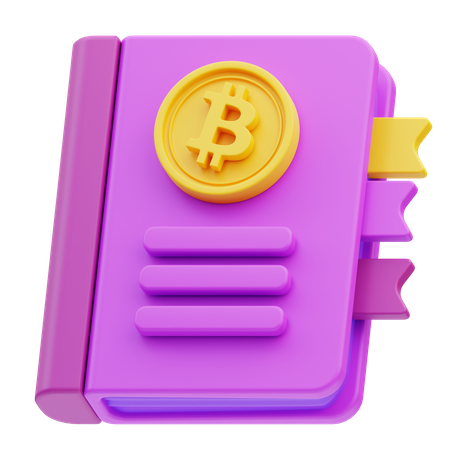 Libro de bitcoins  3D Icon