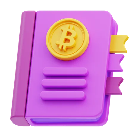 Libro de bitcoins  3D Icon