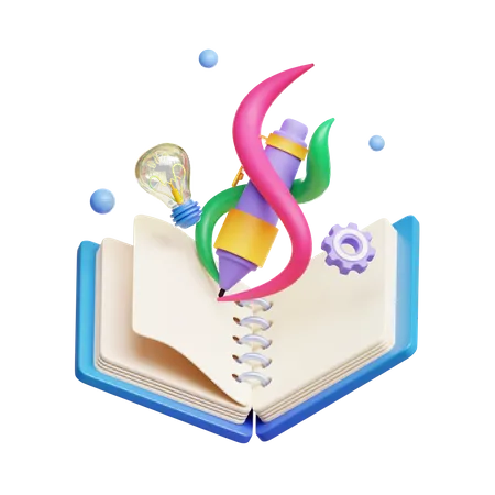 Libro creativo  3D Icon