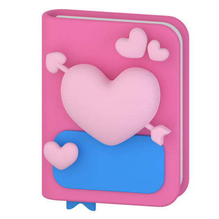 Libro de amor  3D Icon