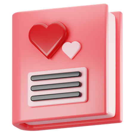 Libro de amor  3D Icon