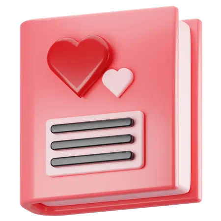 Libro de amor  3D Icon