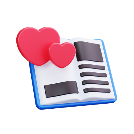 Libro de amor  3D Icon