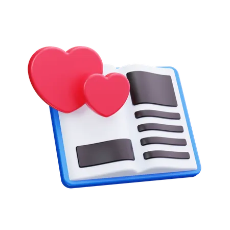 Libro de amor  3D Icon