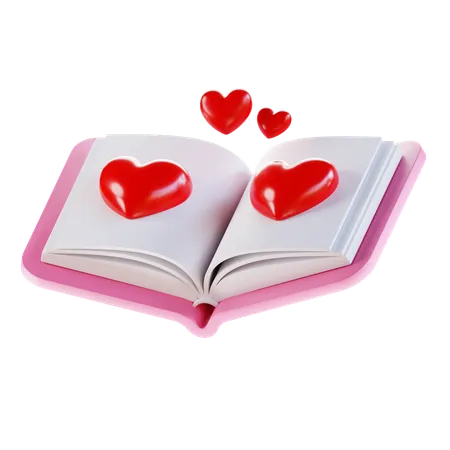 Libro de amor  3D Icon