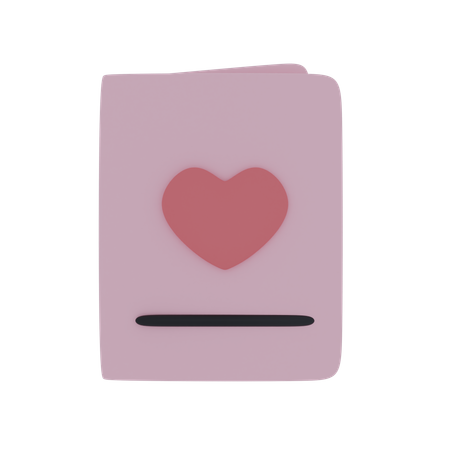 Libro de amor  3D Icon