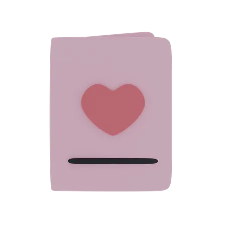 Libro de amor  3D Icon