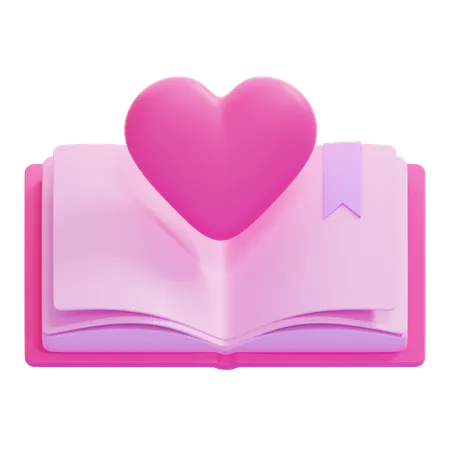 Libro de amor  3D Icon